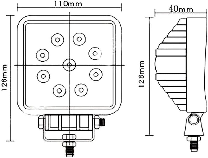 Willpower 10 x Arbeitsscheinwerfer Led Auto 27W 10cm Offroad Scheinwerfer 12V 24V Zusatzscheinwerfer