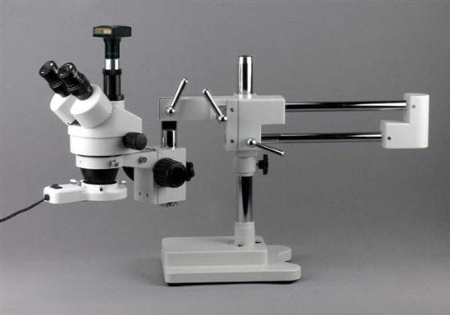 AmScope DAW Hochleistungs Doppel arm Auslegerständer, Weiss