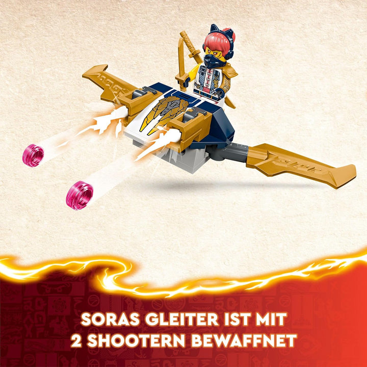 LEGO NINJAGO Kombi-Raupe des Ninja-Teams, 4-in-1-Set mit Gleiter, Rennauto und 2 Motorrädern und 6 M