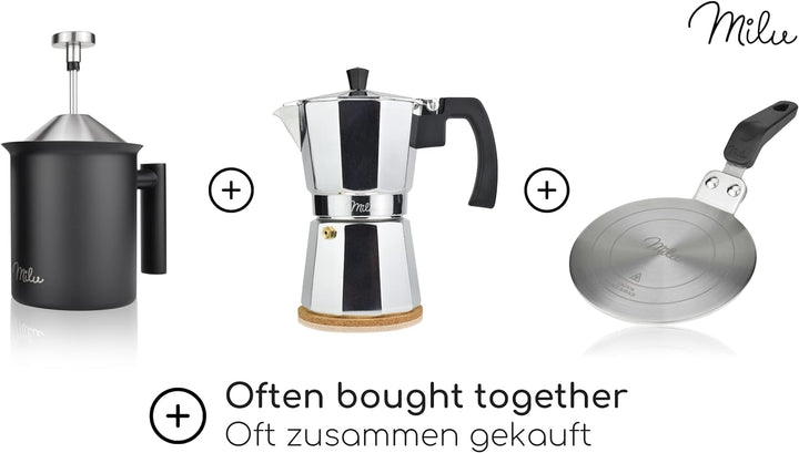 Milu Induktion Adapterplatte 13cm Edelstahl – Adapter Espressokocher I Verwendung von Moka Kochgesch