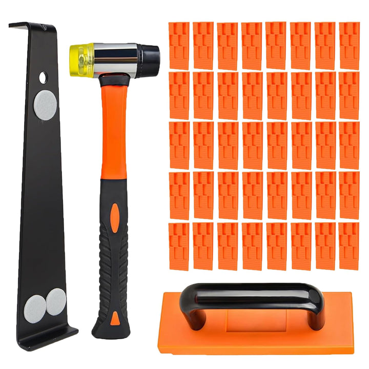 Laminat Verlegeset, 43 Stück Vinyl Laminat Verlegeset, Laminatboden Kit, mit 40 Abstandshalter, 1 Pa