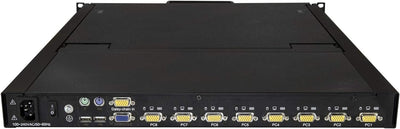 StarTech.com 8 Port Rack KVM Konsole mit 1,8 m Kabeln - US Tastatur(QWERTY), Integrierter KVM Switch