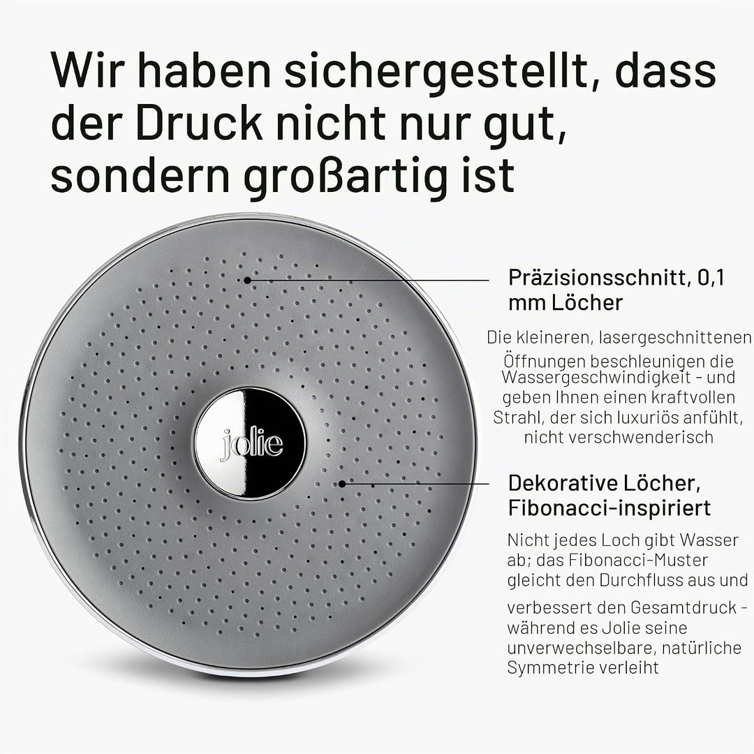 The Jolie Duschkopf mit Duschwasserfiltersystem, Hochdruck-Duschkopf, Haar- und Hautpflege-Zubehör z