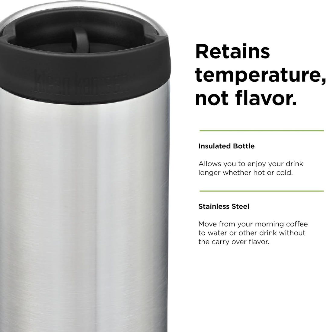 Klean Kanteen Herren tkwide Vi Trinkflasche Einheitsgrösse Brushed Stainless, Einheitsgrösse Brushed