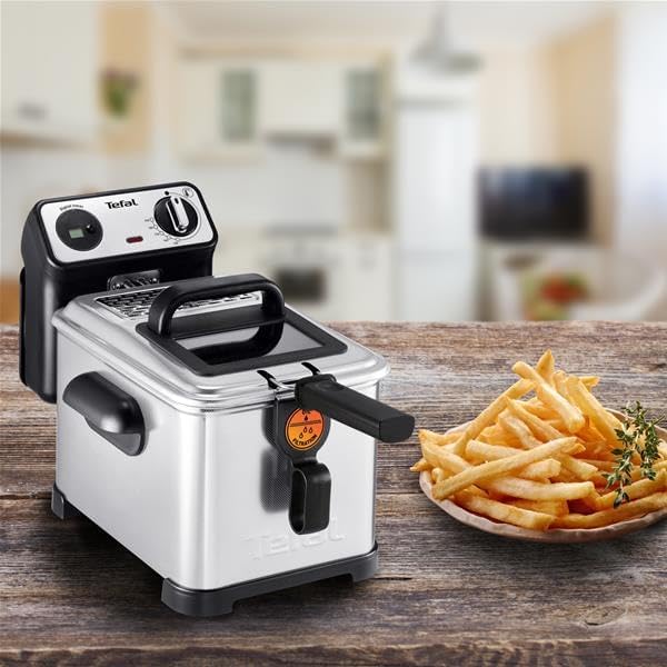 Tefal fr5191 nur freistehend Fritteuse Fritteuse, 1,3 kg, Metall, 4 l, Single, Edelstahl)