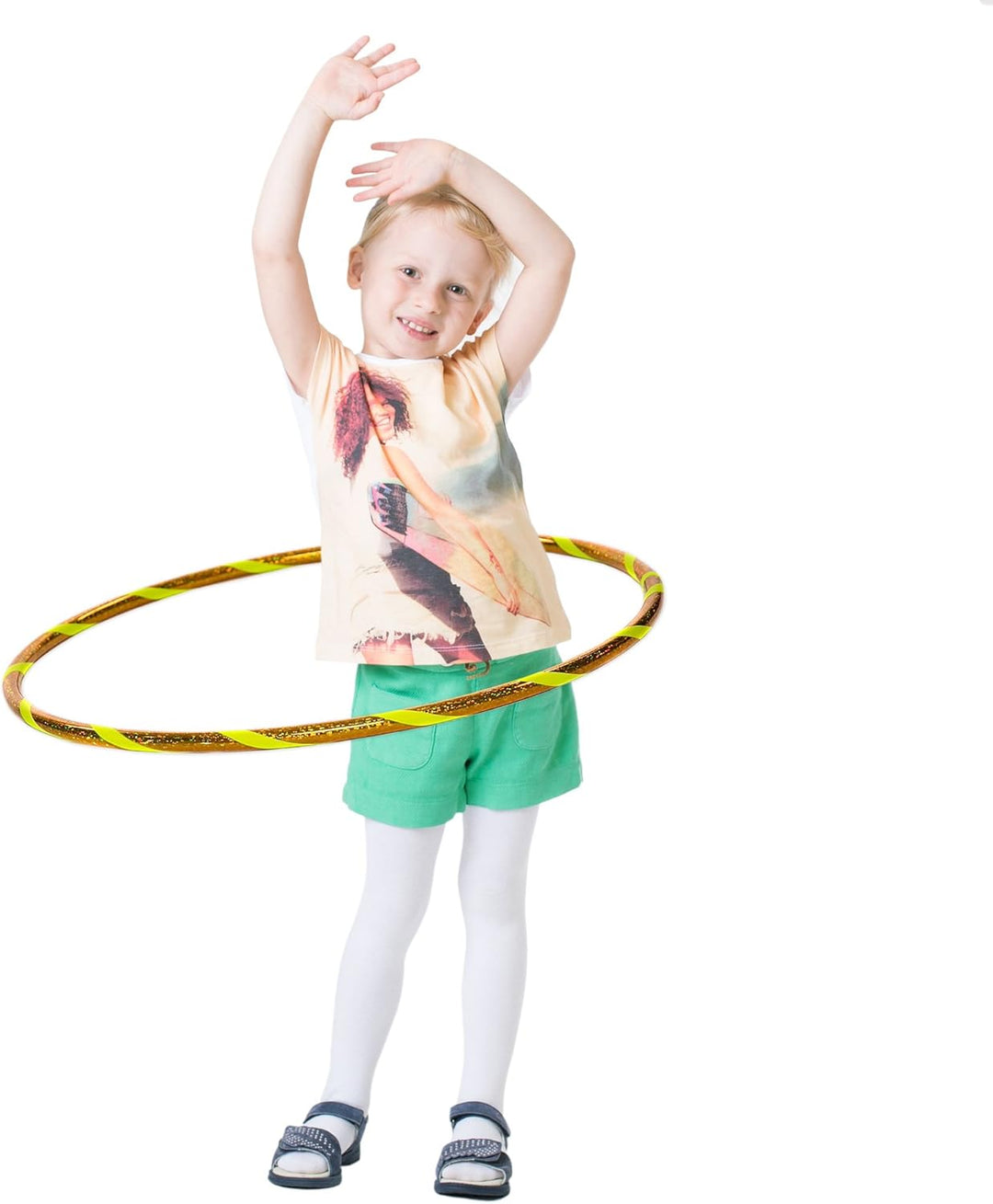 Hoopomania Glamour Kinder Hula Hoop Reifen Ø60cm Glitter-Gelb-Gelb, &amp;