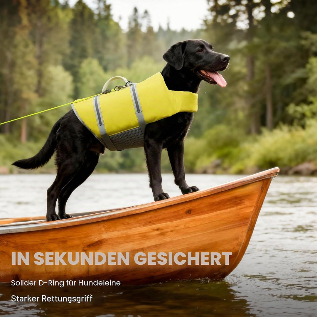 VIVAGLORY Rip Stop Schwimmweste Hund, Hundeschwimmweste, Schwimmhilfe &amp; Auftrieb, Rettungsweste Hund