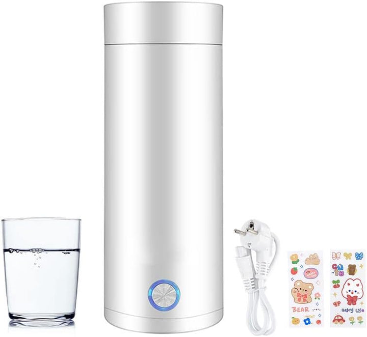 Tragbarer Elektrischer Wasserkocher, 400ml Reise Wasserkocher, Schneller Wasserkocher mit Trennbares