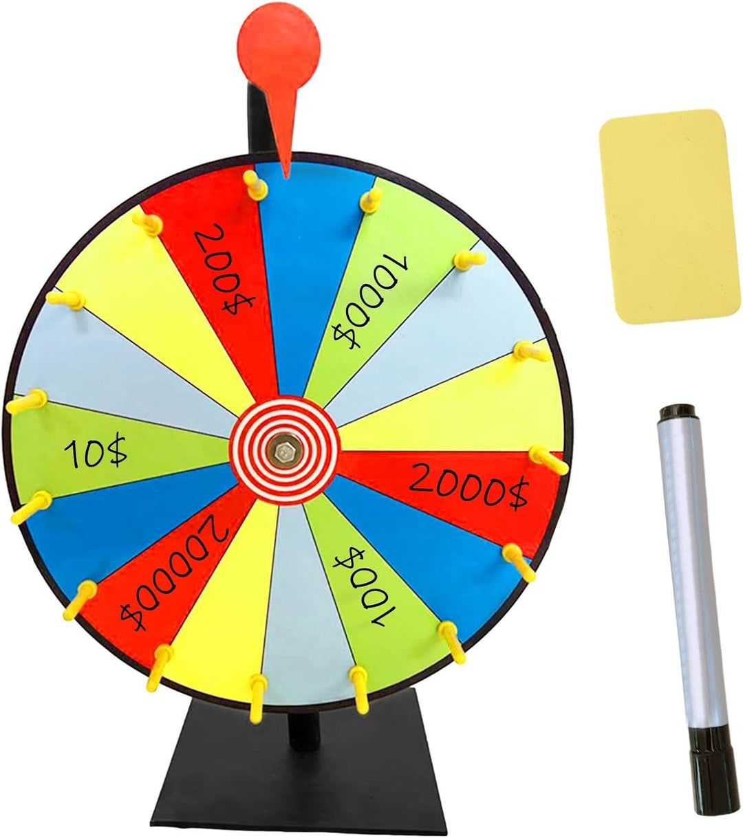 Generisch Glücksrad Zum Drehen,Spinnings Prize Wheel,8/12/15 Slots Tabletop Roulette Wheel Mit Ständ