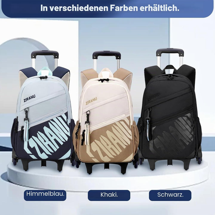 Schulrucksack Teenager Rucksack mit Rollen Kinder Schultasche Trolley Schulranzen mit Rollen Jungen