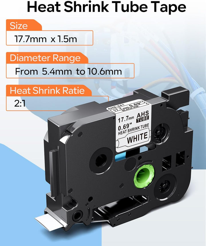 3x Upwinning Hse-241 HSE241 Schrumpfschlauch 17.7mm Kompatible mit Brother Schrumpfschlauch HSe-241