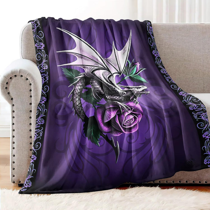 YISUMEI Decke 150x200 cm Kuscheldecken Sanft Flanell Weich Fleecedecke Bettüberwurf Drachen Schönhei
