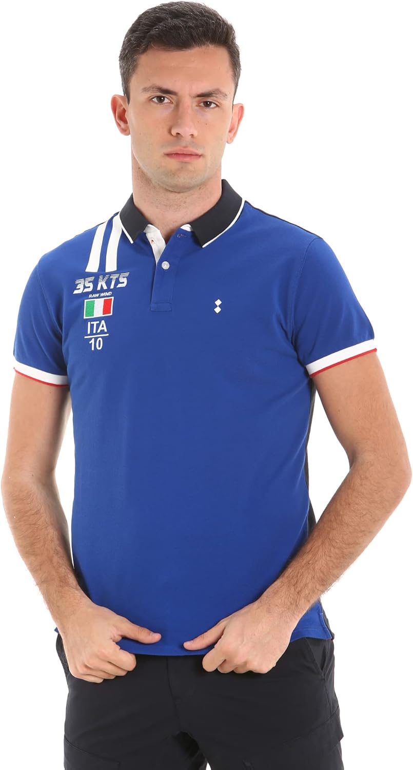 Slam Herren Polohemd, Marine Blue