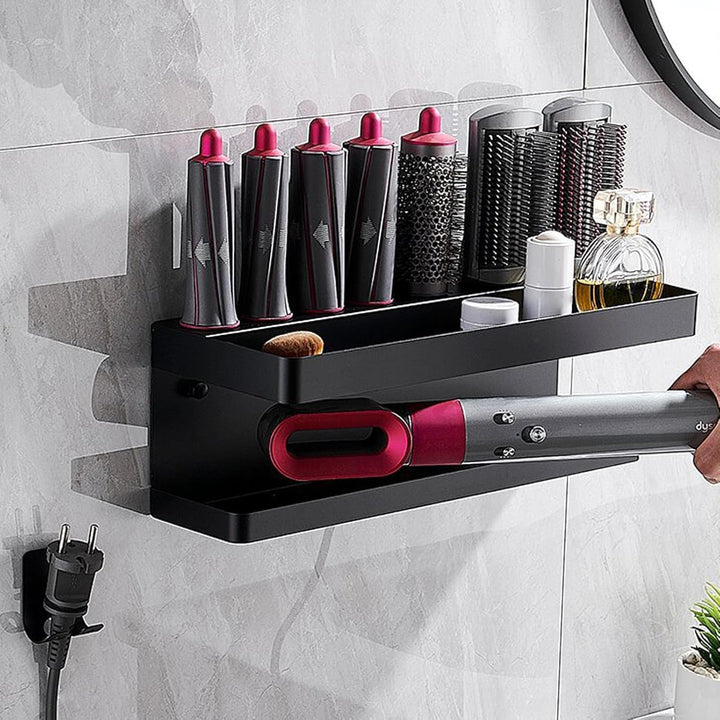 Wandhalterung Curling Halter Organizer Stand Lagerregal für Dyson Airwrap, Edelstahl ohne Stanzen Au