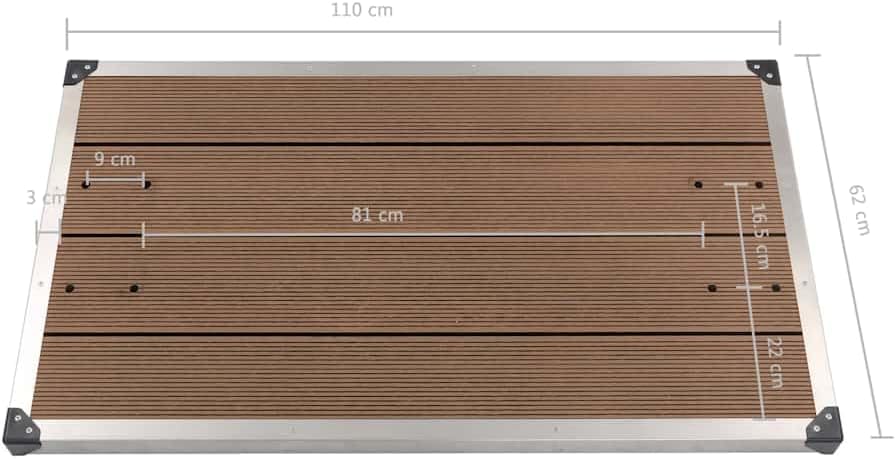 vidaXL Garten Duschwanne mit Lattendesign für 2 Personen Bodenelement für Solardusche Gartendusche P