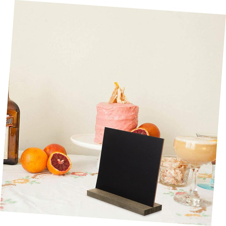 NUOBESTY 10 Stücke Mini Holz Tafel Tisch Kreidetafel Kleine Memotafel Dekotafel Tischtafel als Tisch