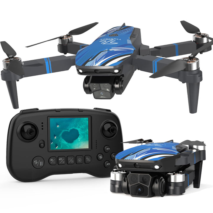 TT19LCD Drohne mit 4k Kamera für Erwachsene, FPV Drohne mit 2.8in LCD Bildschirm Berufstätige, Brush