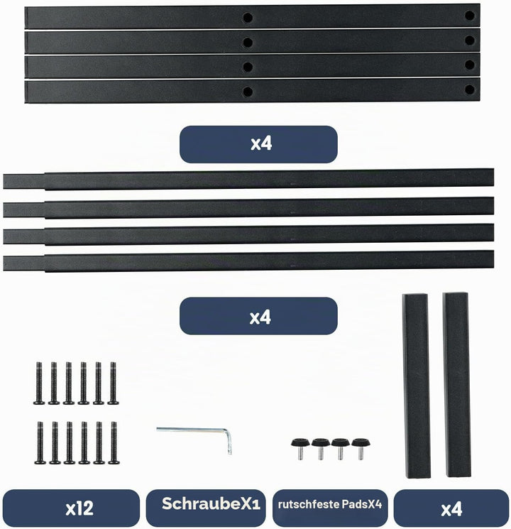 Ausziehbar Schuhregal mit 2 Etagen, Metall-Schuhständer Schmal Kleines Schuhregal, Robustes Design,