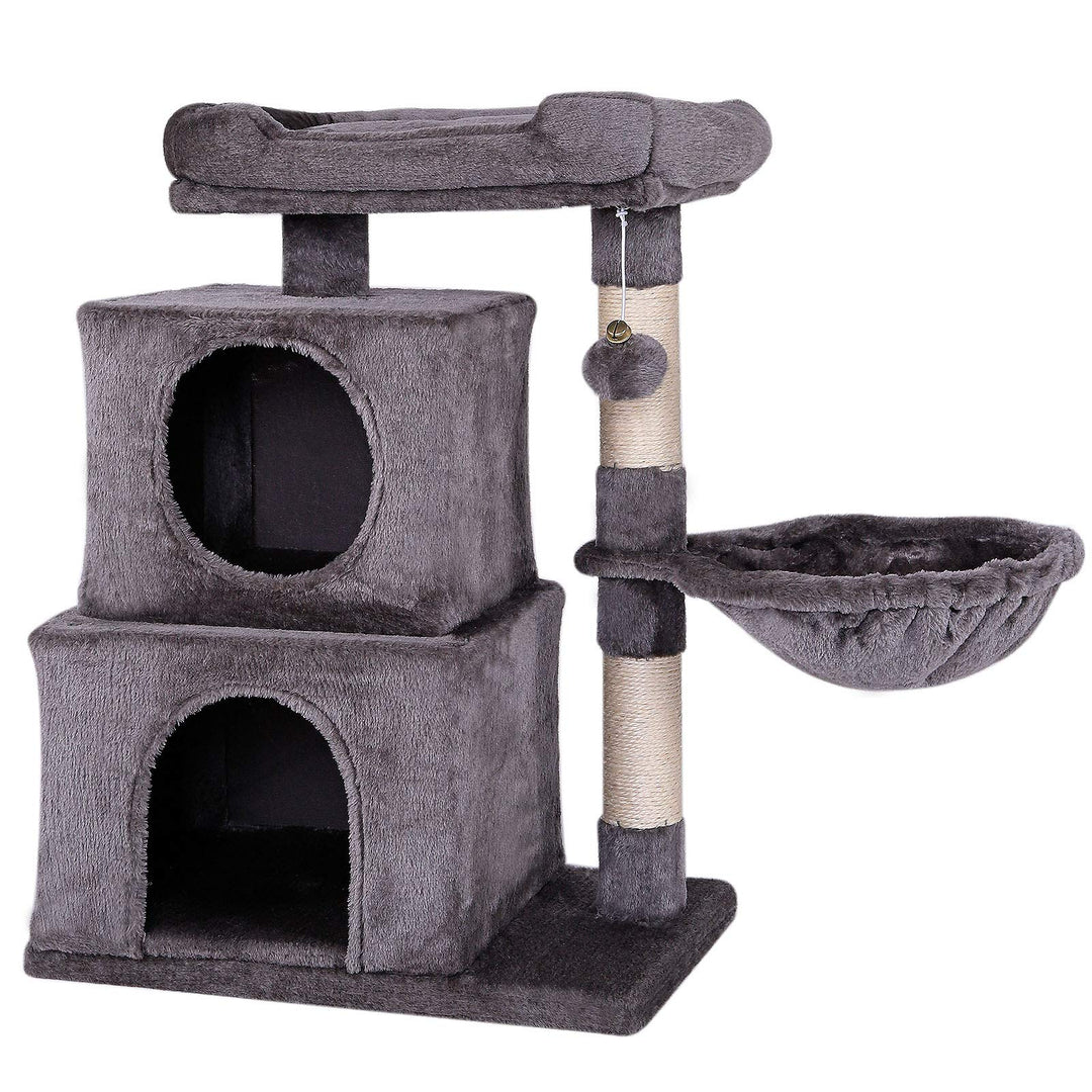 lionto Kratzbaum Kletterbaum Katzenkratzbaum Katzenbaum Höhe 70 cm, dunkelgrau, dunkelgrau