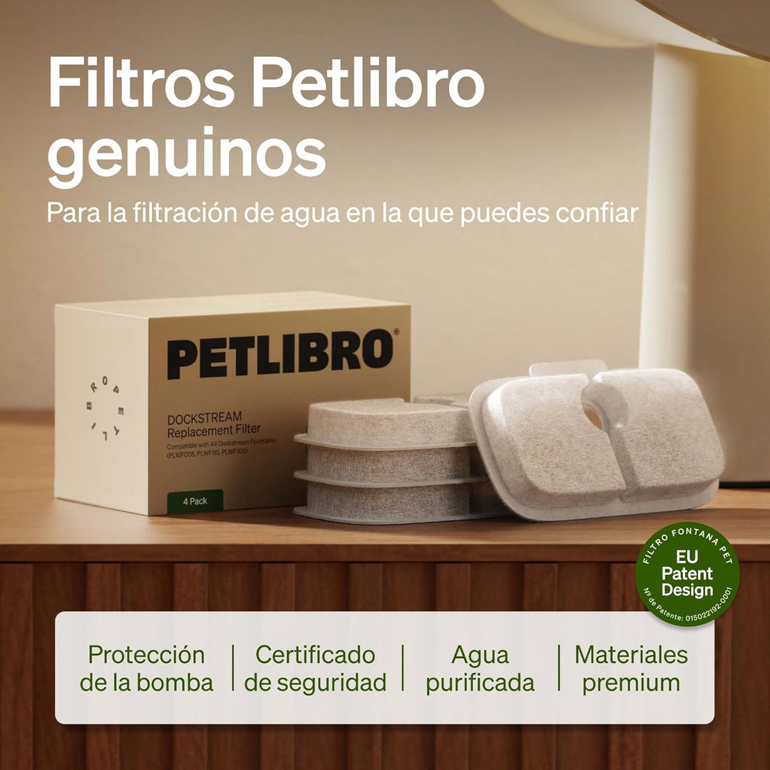 PETLIBRO Ersatzfilter für Dockstream Katzenbrunnen PLWF106/PLWF116/PLWF115/PLWF105/PLWF005, 4-Monats