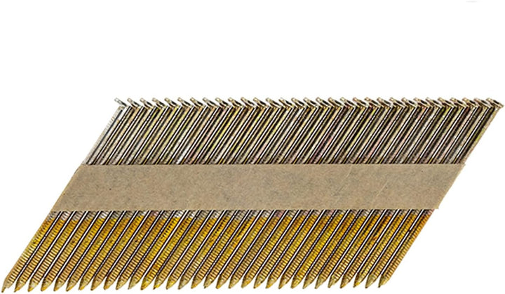 34° Halbkopf-Streifennägel - 2,8X65mm, 4.000 stück, Nägel für Druckluft-Nagler, D-Kopf, Ring/Verzink