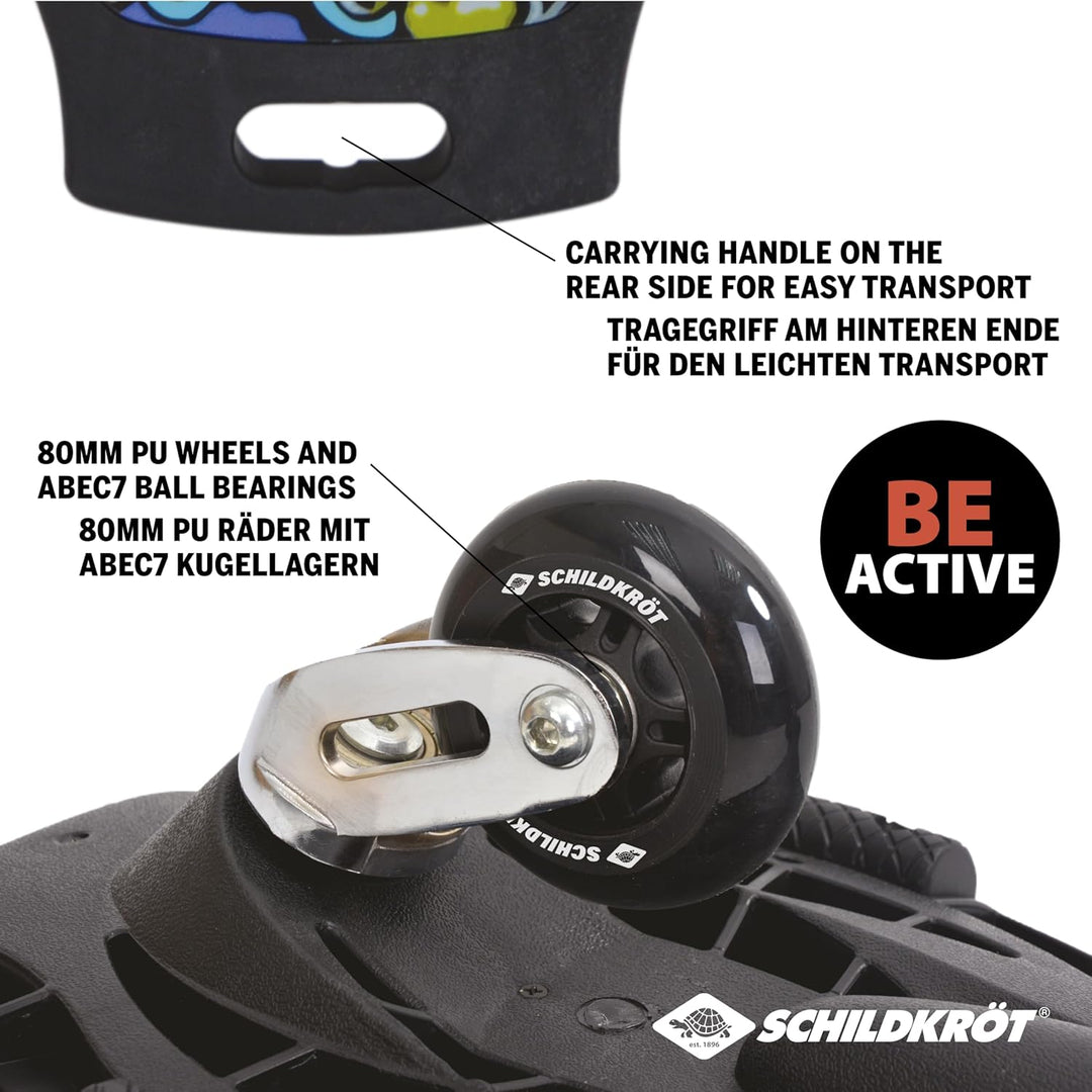Schildkröt Waveboard Good Vibes, leichtes und wendiges Casterboard, grosses Deck mit Anti-Rutsch Nop