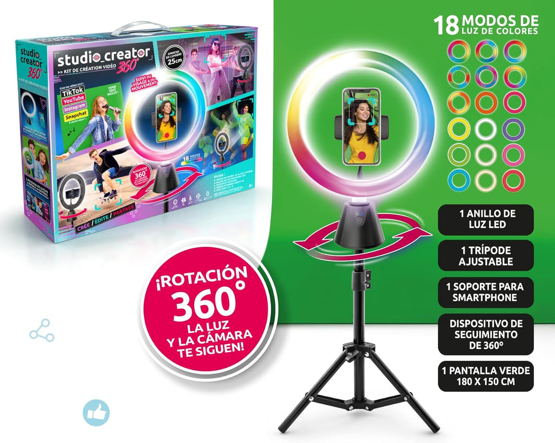 Canal Toys INF 028 LED Smart Motion Tracking Ringlicht Smartphones-TikTok, Selfies, Vlogging & Influ