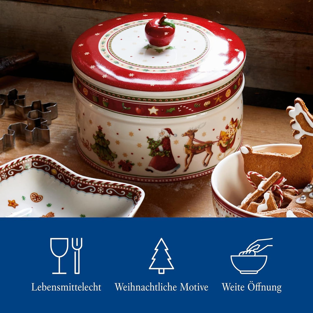 Villeroy & Boch - Winter Bakery Delight Plätzchendose bunt, Gebäckdose Weihnachtlich gross, Keksdose
