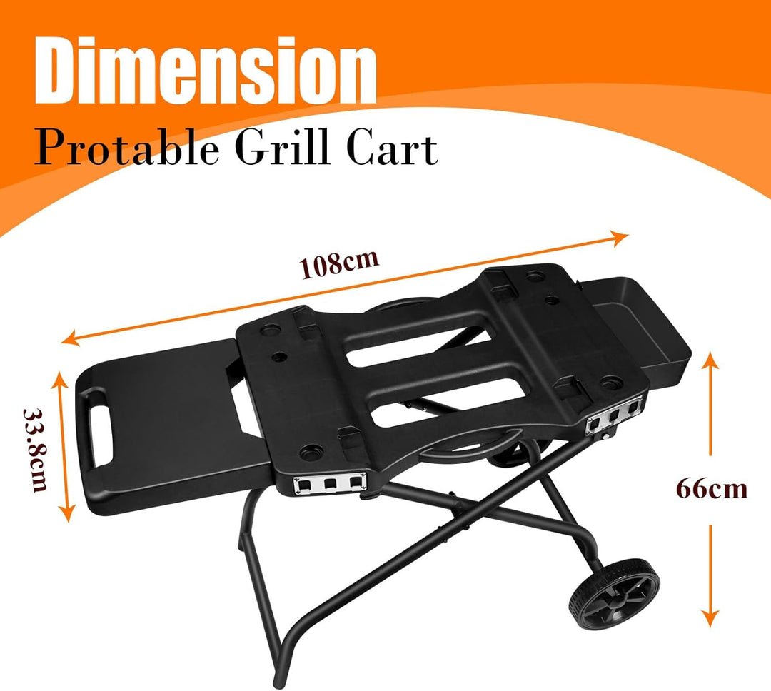 GFTIME Grillständer für Ninja Woodfire Grill, Grillwagen, zusammenklappbarer Outdoor-Grillständer fü