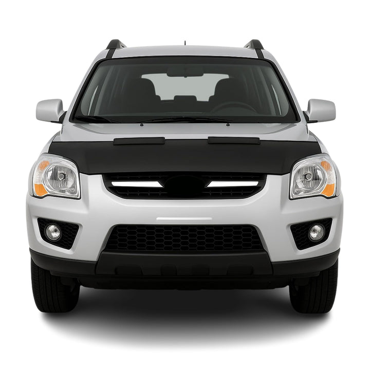 OMAC Haubenbra Steinschlagschutz Bonnet Bra kompatibel mit Kia Sportage 2004-2010 Schwarz Halb Schwa