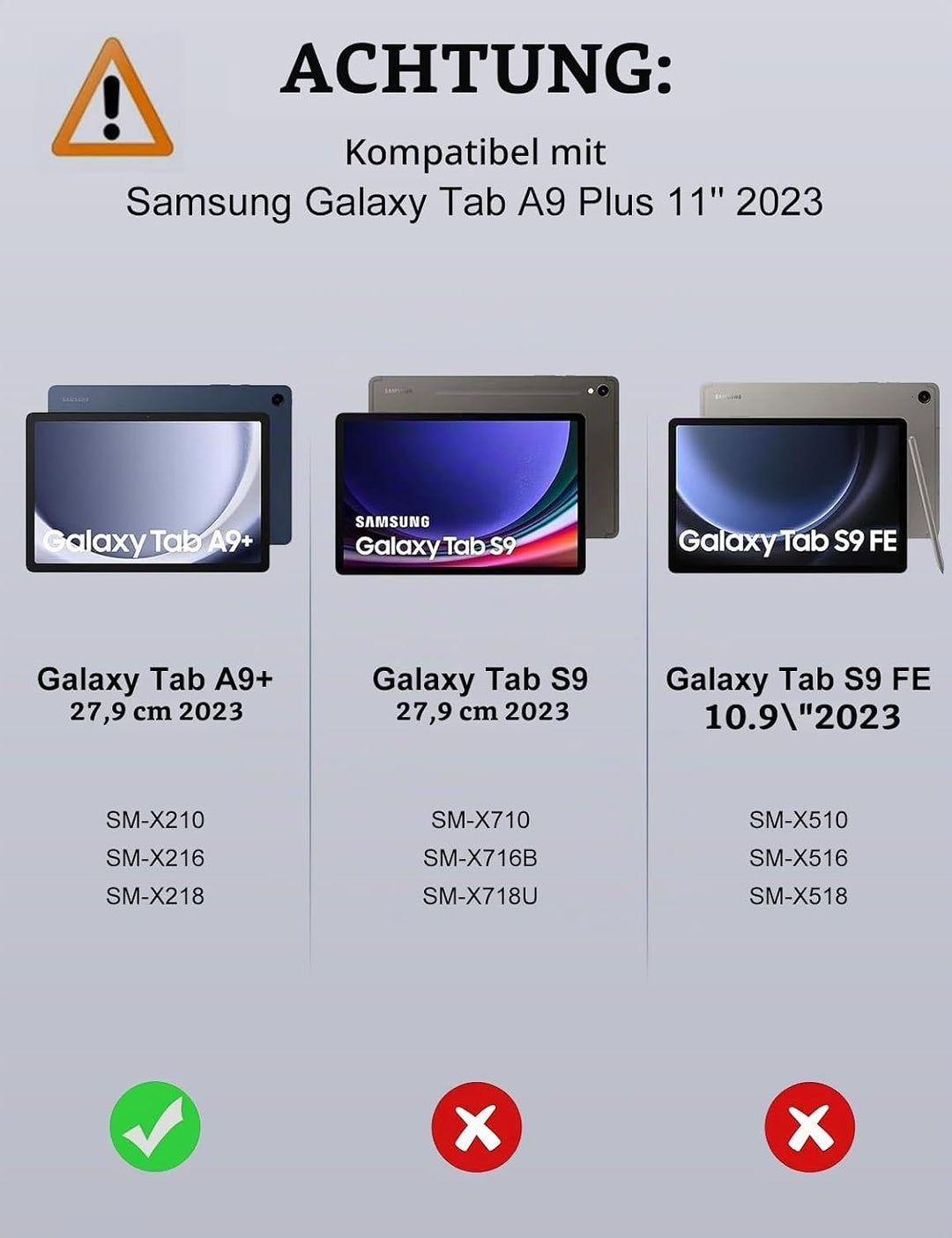 Hülle mit Tastatur für Samsung Galaxy Tab A9 Plus 11 Zoll 2023, 7 Farben Beleuchtung, QWERTZ Deutsch