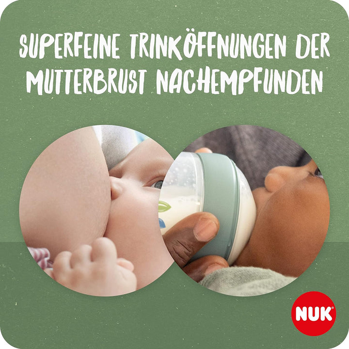 NUK for Nature Perfect Start Set | 4 Flaschen mit Temperature Control Anzeige (2x 150ml Gr. S, 2x 26