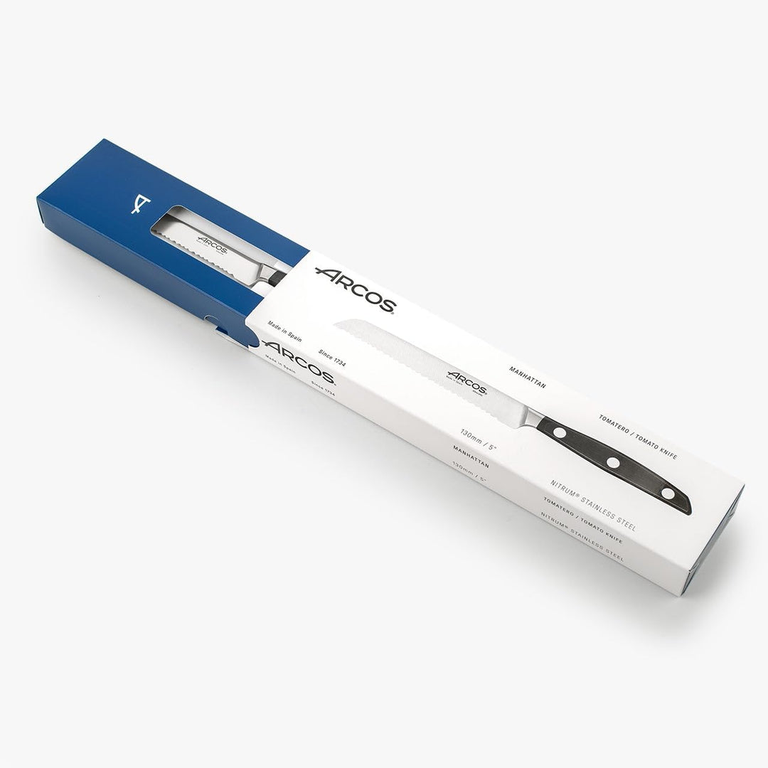 Arcos Serie Manhattan - Tomatenmesser - Klinge aus Nitrum geschmiedetem Edelstahl 130 mm - HandGriff