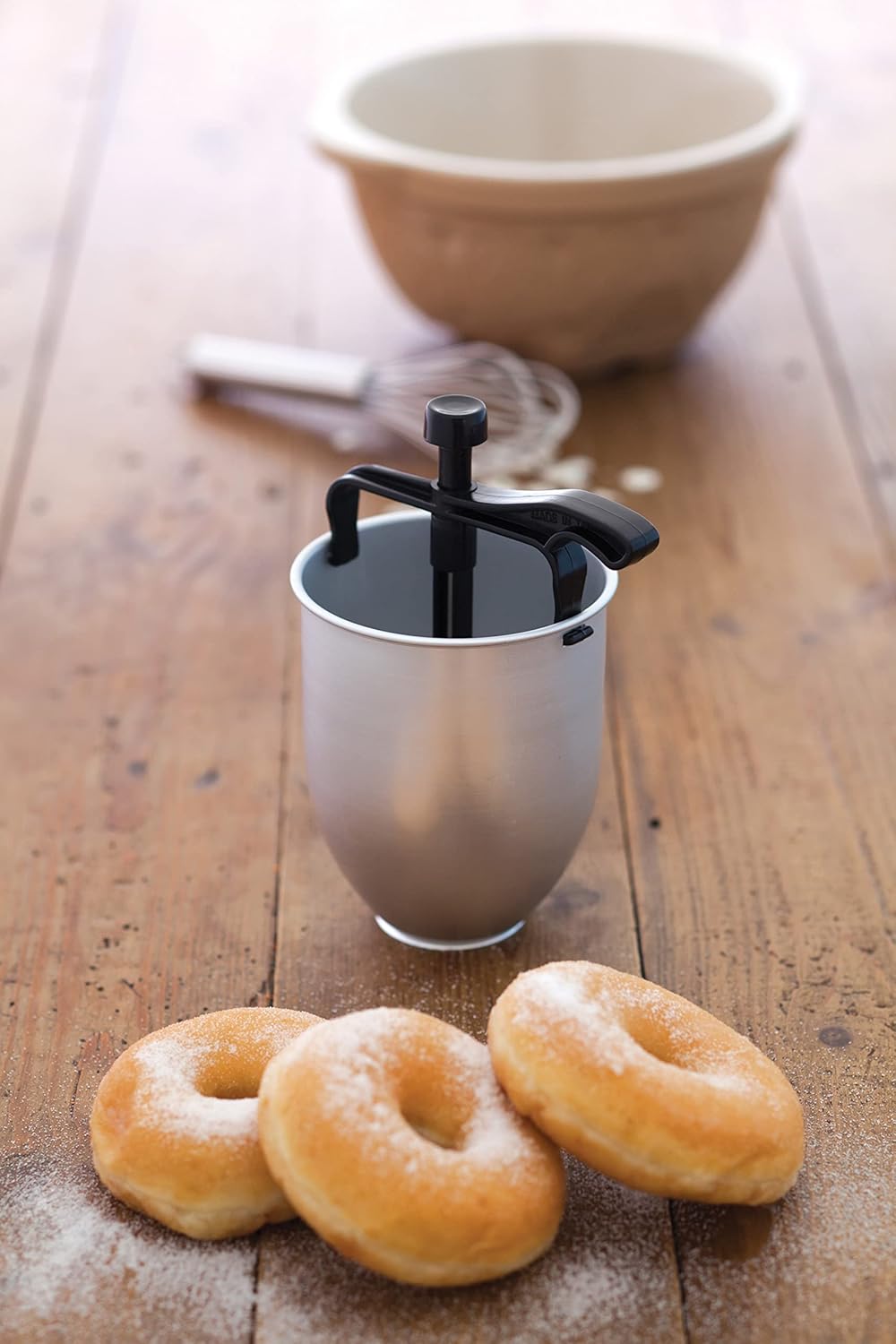 KitchenCraft Home Made Antihaft-Krapfen / Pfannkuchen-Teigportionierer mit Rezepten in Geschenkbox,