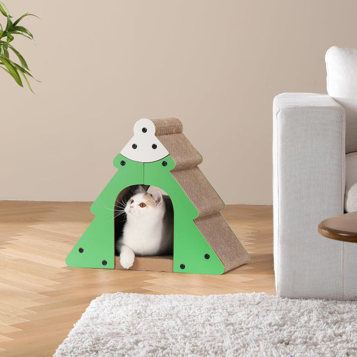 FUKUMARU Kratzbrett Katzen, Hoch Katzenkratzbrett aus Wellpappe, Bergform Vertikale Katzenliege Krat
