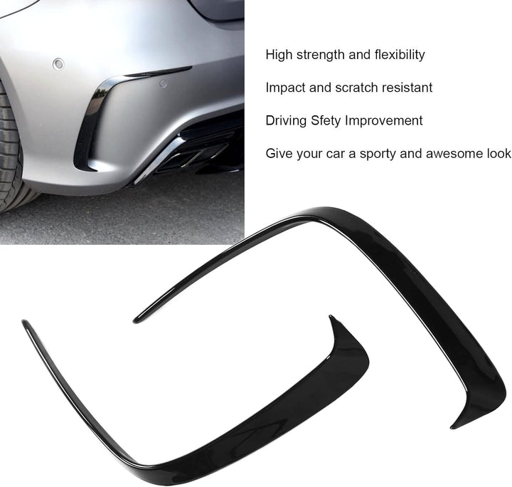 Jadeshay Auto Heckstossstangenspoiler, 1 Paar Heckstossstangensplitter Ersatz Auto Heckschürze Spoil
