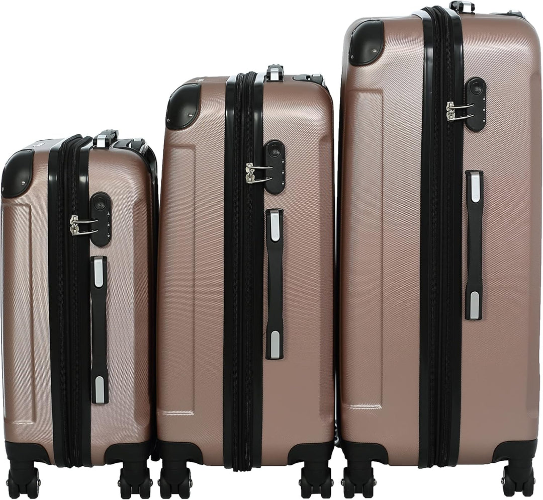 INVIDA Glüückskind Luxus Koffer Trolley Kofferset aus ABS in 6 Farben und Einzel oder im Set Frei Wä