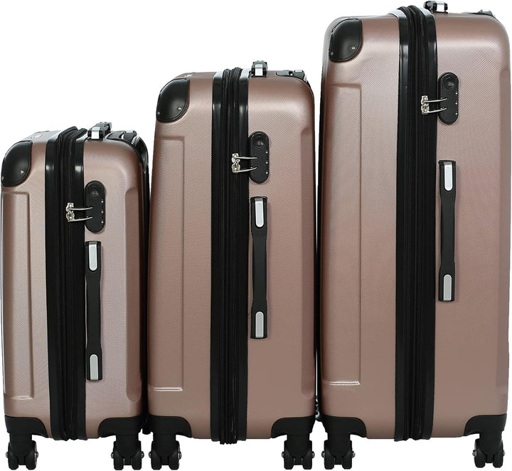 INVIDA Glüückskind Luxus Koffer Trolley Kofferset aus ABS in 6 Farben und Einzel oder im Set Frei Wä