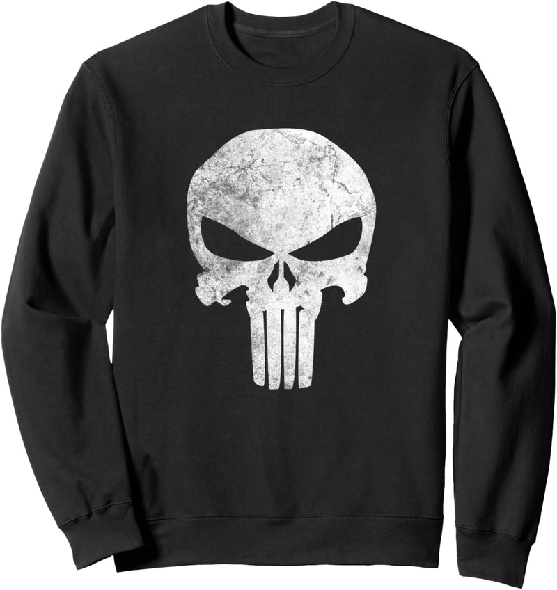 Marvel Punisher Skull Symbol Distressed Sweatshirt