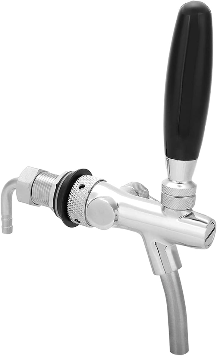 Einstellbare Flusskontrolle Chrome Fassbierhahn Wasserhahn G5/8 Schaft Home Bar Brew Bierfass Dispen