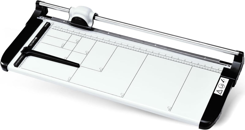 Olympia TR 6712 Profi Papierschneider (DIN A2, 12 Blatt, Schneidelineal, Hochwertiger Stapelschneide