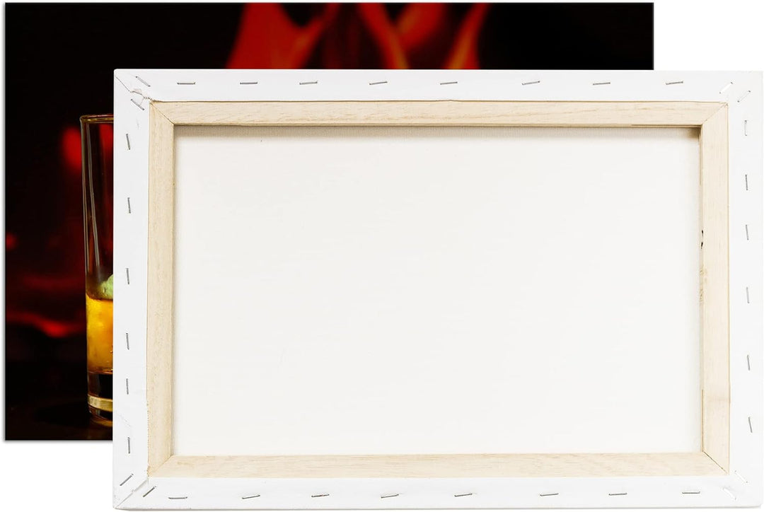 deyoli Glas edlen Whisky Format: 100x70 als Leinwandbild, Motiv fertig gerahmt auf Echtholzrahmen, H