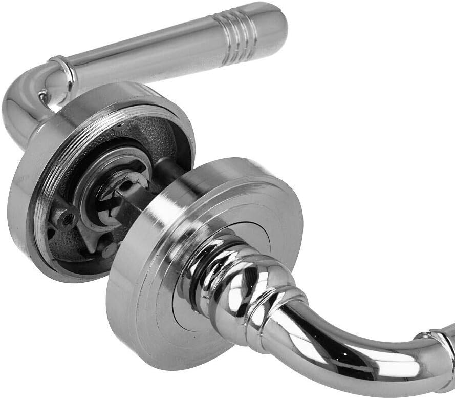 MS Beschläge® Drückergarnitur Türdrücker Türklinke verchromte Oberfläche BB/PZ/WC (WC - Bad), WC - B