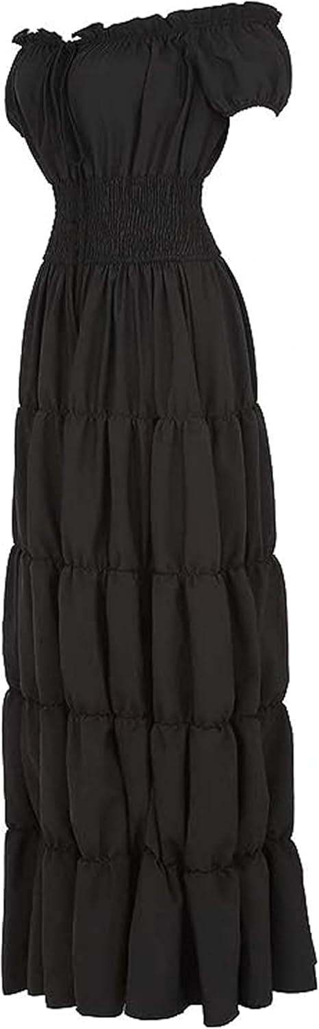 Black Sugar Mittelalterliches Kleid Frauen Renaissance Retro Kostüm Mittelalter Vintage Halloween Go