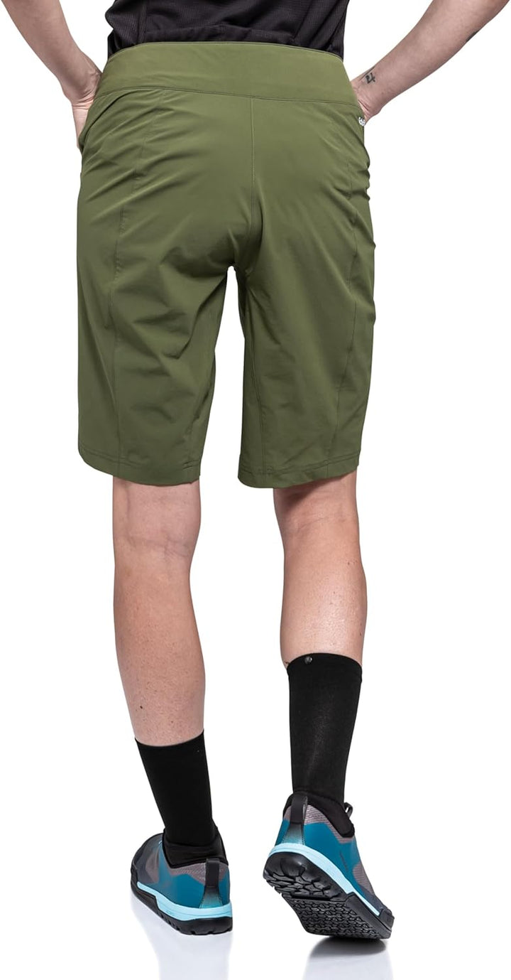 Schöffel Damen Shorts Danube L, wasserabweisende Radhose, schnell trocknende Fahrradhose mit Bundver