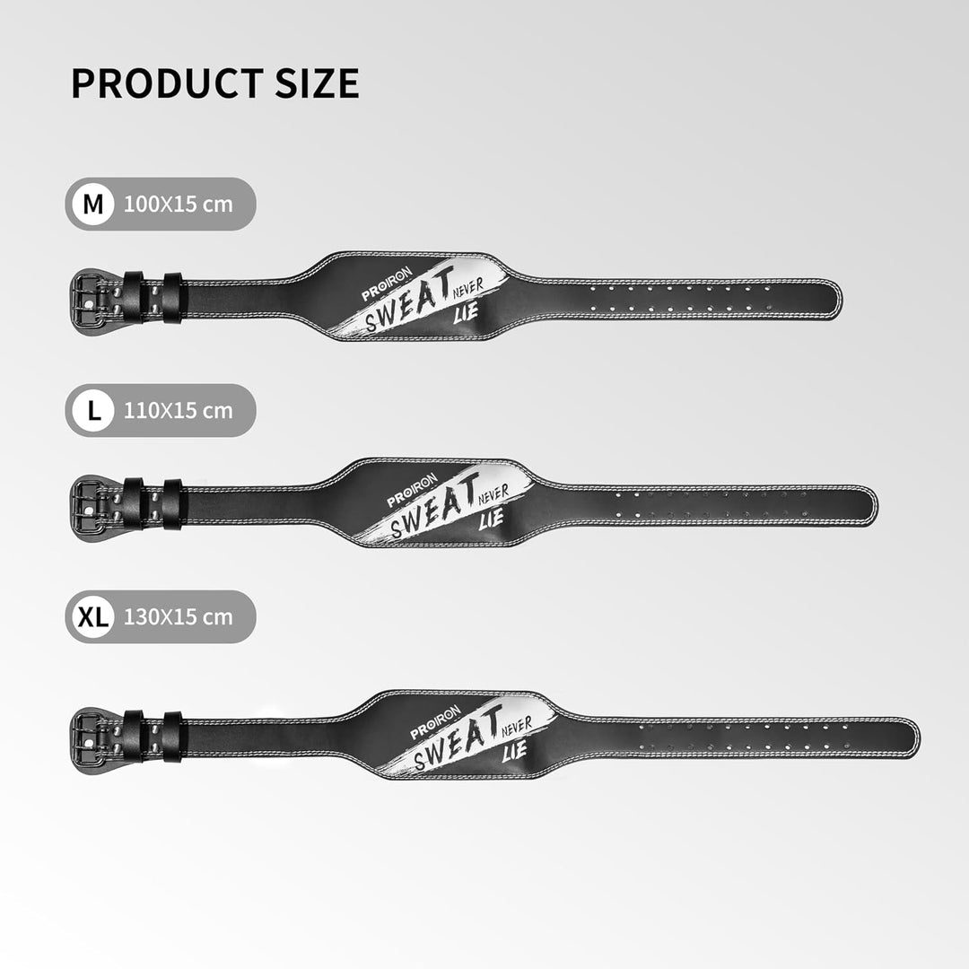 PROIRON Klassischer Gewichthebergürtel - Leder 65-90cm - für Männer und Frauen - Gürtel für Bodybuil
