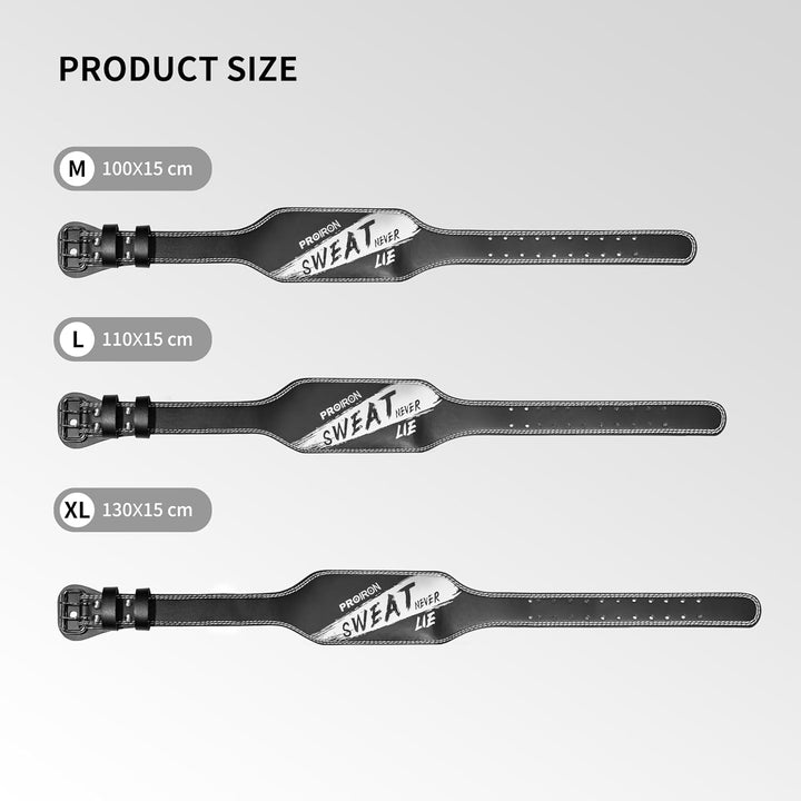 PROIRON Klassischer Gewichthebergürtel - Leder 65-90cm - für Männer und Frauen - Gürtel für Bodybuil