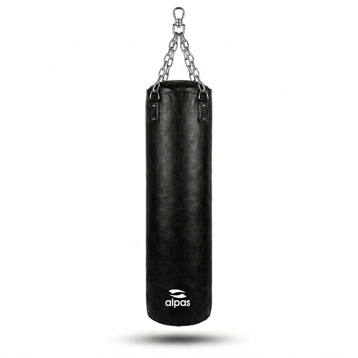 Alpas Boxsack 120cm - robust & langlebig | Sandsack in Profiqualität I 4-Punkt Stahlkette für Boxen,