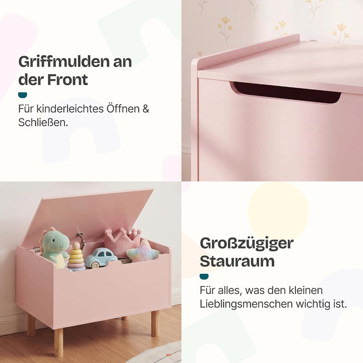 [en.casa] Spielzeugkiste mit Deckel Virer Kuscheltier Aufbewahrung Kinderzimmer Truhe Spielzeugbox 6