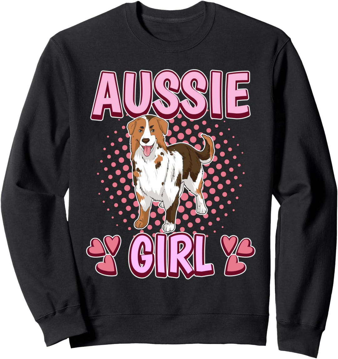 Damen Aussie Girl Mädchen Australischer Schäferhund Sweatshirt